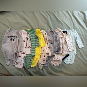 3 Month Mixed Long Sleeve One-Piece Bodysuit - Pack